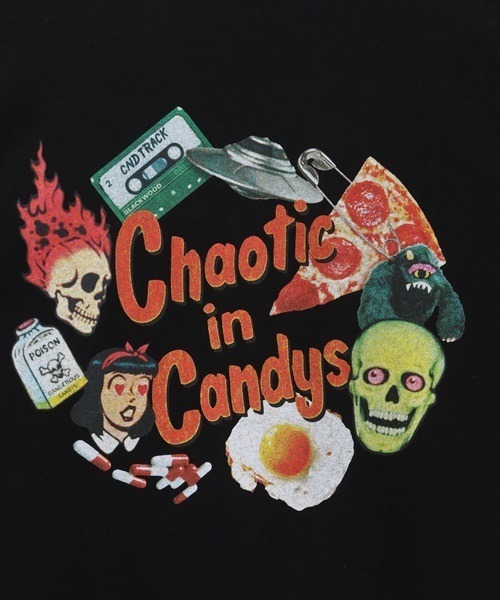 Candy Stripper（キャンディストリッパー）の「CHAOTIC IN CANDYS BIG Tシャツ（Tシャツ/カットソー・レディース・ブラック/ライトブルー/グリーン/オフホワイト・2）」の16枚目の写真