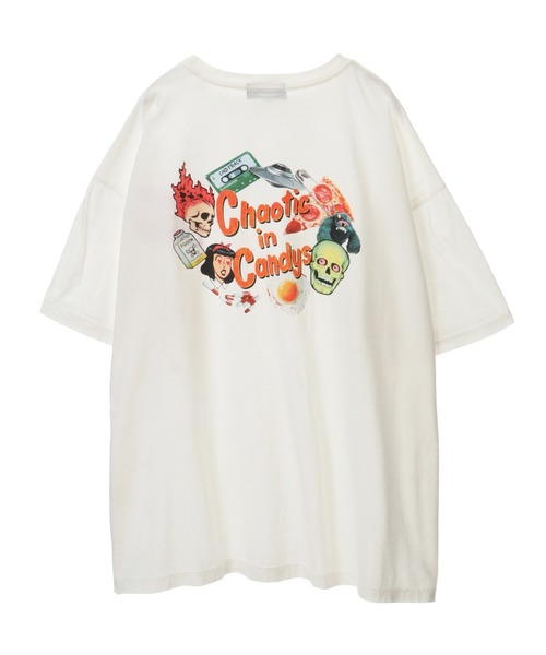 Candy Stripper（キャンディストリッパー）の「CHAOTIC IN CANDYS BIG Tシャツ（Tシャツ/カットソー・レディース・ブラック/ライトブルー/グリーン/オフホワイト・2）」の20枚目の写真