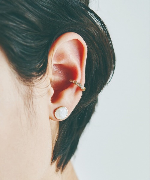 Resol レゾール / white topaz pave ear cuf ホワイトトパーズペイヴイヤカフ(シルバー925) / CUG・S3011TP3