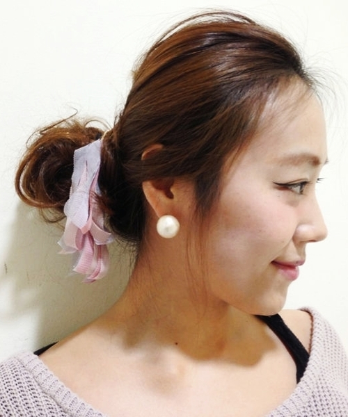 Kastane（カスタネ）の「【Kastane】チュールヘアゴム（その他ヘアアクセサリー・レディース・ブルー系その他/ピンク系その他/ブラック系その他/その他・FREE）」の4枚目の写真