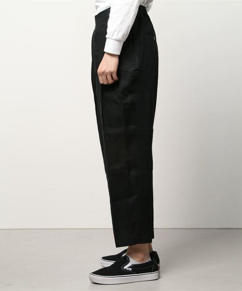 BALLAST ARK（バラストアーク）の「BALLAST ARK / バラストアーク：TUCK EASY PANTS：BA05-P002[AST]（スラックス・メンズ・グレー系その他/ブラック・M/L）」の3枚目の写真