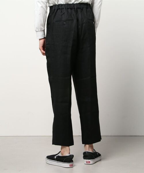 BALLAST ARK（バラストアーク）の「BALLAST ARK / バラストアーク：TUCK EASY PANTS：BA05-P002[AST]（スラックス・メンズ・グレー系その他/ブラック・M/L）」の4枚目の写真