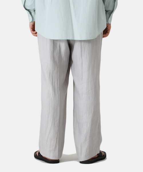 BALLAST ARK（バラストアーク）の「BALLAST ARK / バラストアーク：TUCK EASY PANTS：BA05-P002[AST]（スラックス・メンズ・グレー系その他/ブラック・M/L）」の10枚目の写真