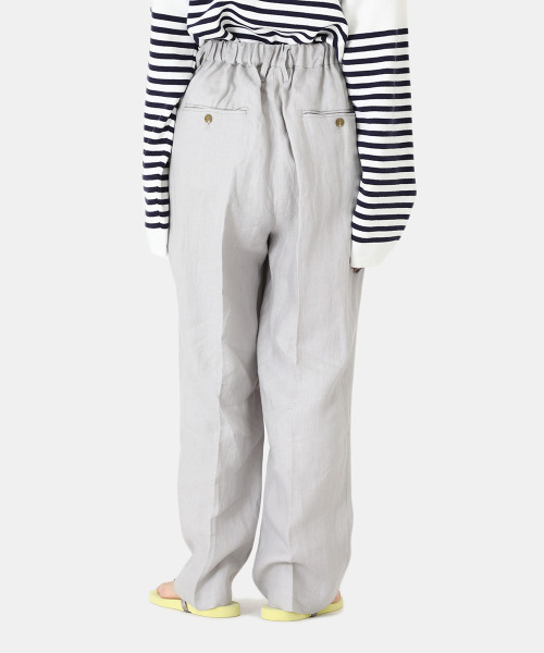 BALLAST ARK（バラストアーク）の「BALLAST ARK / バラストアーク：TUCK EASY PANTS：BA05-P002[AST]（スラックス・メンズ・グレー系その他/ブラック・M/L）」の6枚目の写真