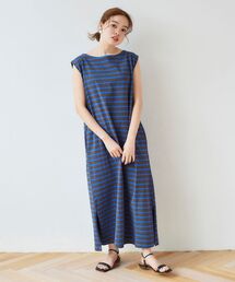 le.coeur blanc | ボーダーフレンチワンピース(ワンピース)