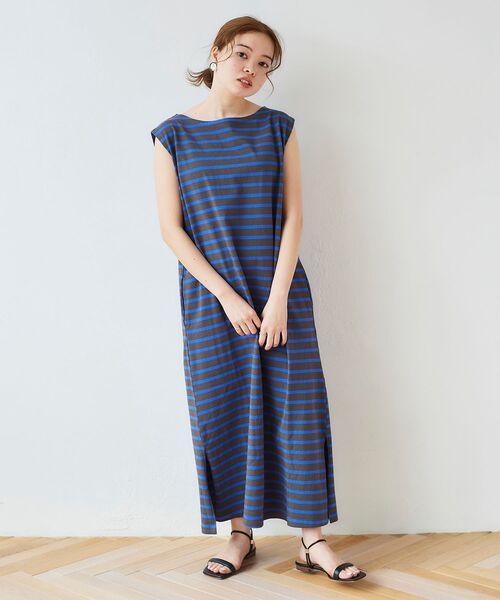 le.coeur blanc（ルクールブラン）の「ボーダーフレンチワンピース（ワンピース・レディース・グレー系その他3/ブラック系その他・38）」の6枚目の写真