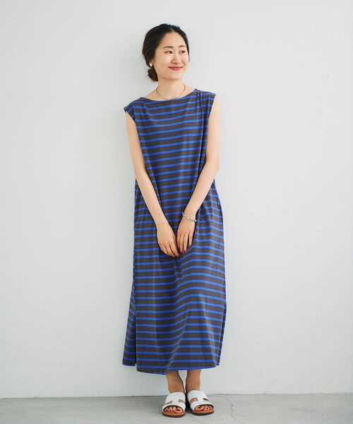 le.coeur blanc（ルクールブラン）の「ボーダーフレンチワンピース（ワンピース・レディース・グレー系その他3/ブラック系その他・38）」の8枚目の写真