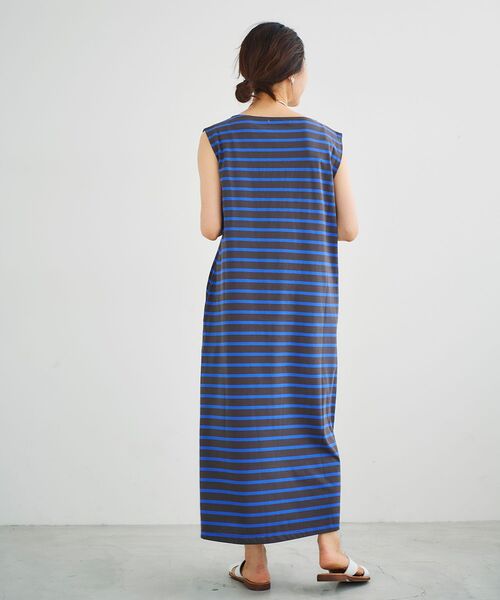 le.coeur blanc（ルクールブラン）の「ボーダーフレンチワンピース（ワンピース・レディース・グレー系その他3/ブラック系その他・38）」の10枚目の写真