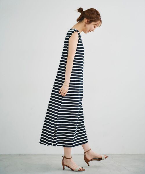 le.coeur blanc（ルクールブラン）の「ボーダーフレンチワンピース（ワンピース・レディース・グレー系その他3/ブラック系その他・38）」の22枚目の写真
