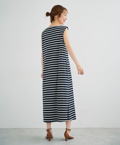 le.coeur blanc（ルクールブラン）の「ボーダーフレンチワンピース（ワンピース・レディース・グレー系その他3/ブラック系その他・38）」の21枚目の写真