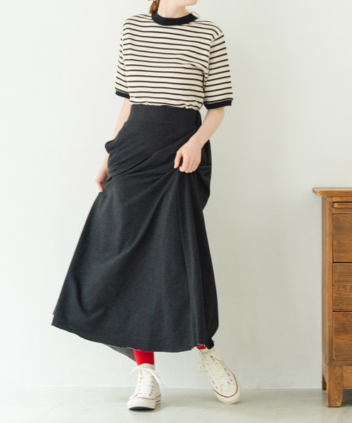 Crisp(クリスプ)の「リラックスマーメイドスカート(スカート・レディース・ブラック/グレー/ブルー・FREE)」の9枚目の写真