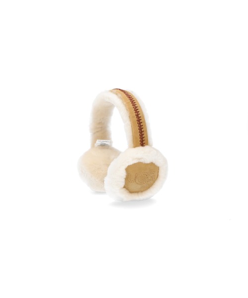 UGG（アグ）の「UGG Sheepskin Embroidery Earmuff 20070（イヤーマフ・レディース・ブラック/ベージュ・ONE SIZE）」の9枚目の写真