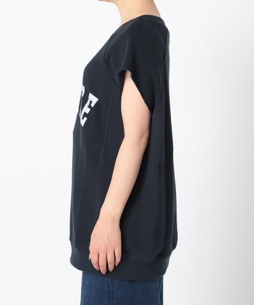 B.C STOCK(ベーセーストック)の「カットオフ裏毛プリントベスト(Tシャツ/カットソー・レディース・ホワイト/ベージュ/ネイビー・FREE)」の17枚目の写真