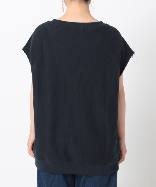 B.C STOCK(ベーセーストック)の「カットオフ裏毛プリントベスト(Tシャツ/カットソー・レディース・ホワイト/ベージュ/ネイビー・FREE)」の18枚目の写真