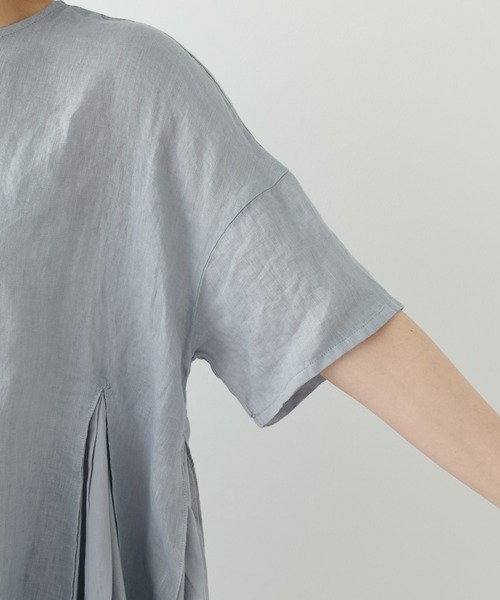 PUAL CE CIN(ピュアルセシン)の「フレンチリネン 製品染フレアブラウス(シャツ/ブラウス・レディース・ベージュ/ブルー/チャコール・FREE)」の17枚目の写真