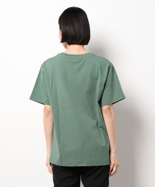 ADIRA(アディラ)の「ユニセックス刺繍ポケT(Tシャツ/カットソー・レディース・チャコールグレー/グリーン・LARGE)」の9枚目の写真