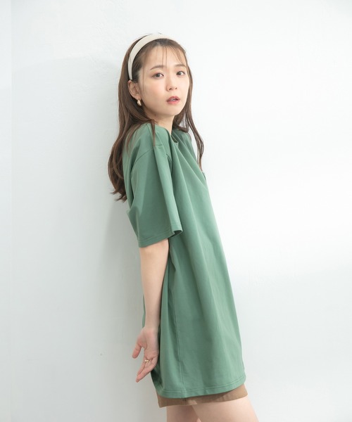 ADIRA(アディラ)の「ユニセックス刺繍ポケT(Tシャツ/カットソー・レディース・チャコールグレー/グリーン・LARGE)」の10枚目の写真