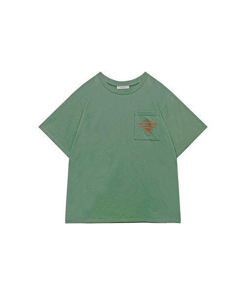 ADIRA(アディラ)の「ユニセックス刺繍ポケT(Tシャツ/カットソー・レディース・チャコールグレー/グリーン・LARGE)」の16枚目の写真