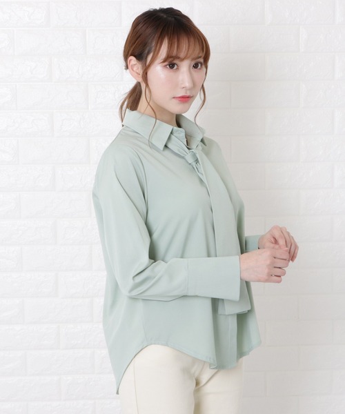 セール】リボン付き長袖ブラウス（シャツ/ブラウス）｜Lace Ladies