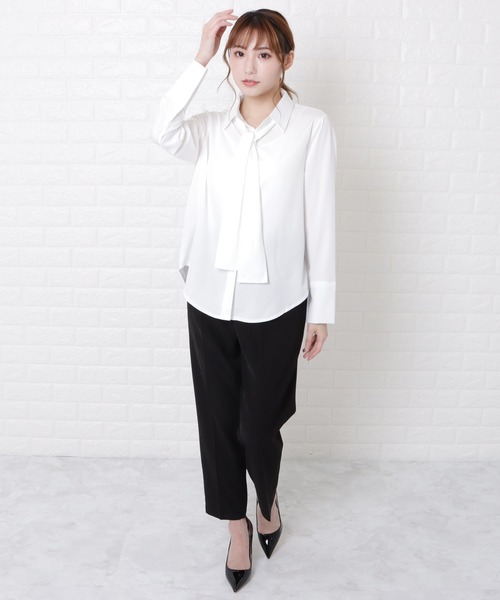 セール】リボン付き長袖ブラウス（シャツ/ブラウス）｜Lace Ladies