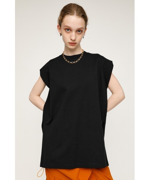 SLY（スライ）の「SIDE SLIT BOX TOPS サイドスリット ボックス トップス（Tシャツ/カットソー・レディース・ブラック/オフホワイト/グリーン/マルチ・FREE）」の3枚目の写真