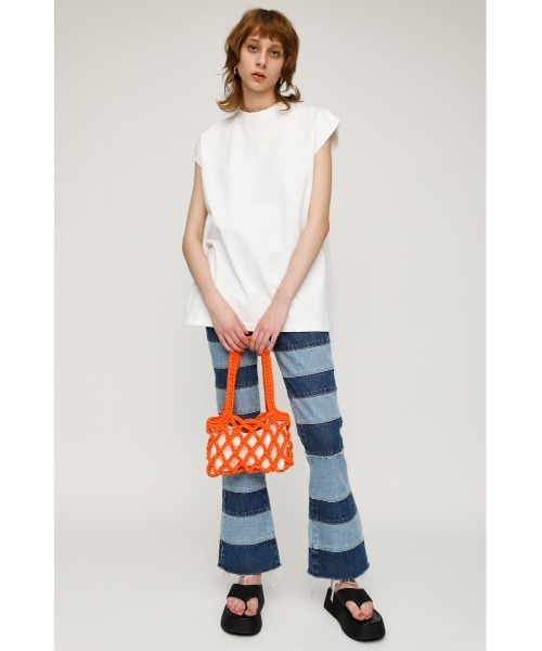 SLY（スライ）の「SIDE SLIT BOX TOPS サイドスリット ボックス トップス（Tシャツ/カットソー・レディース・ブラック/オフホワイト/グリーン/マルチ・FREE）」の11枚目の写真