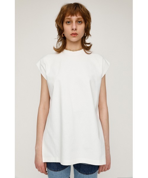 SLY（スライ）の「SIDE SLIT BOX TOPS サイドスリット ボックス トップス（Tシャツ/カットソー・レディース・ブラック/オフホワイト/グリーン/マルチ・FREE）」の5枚目の写真