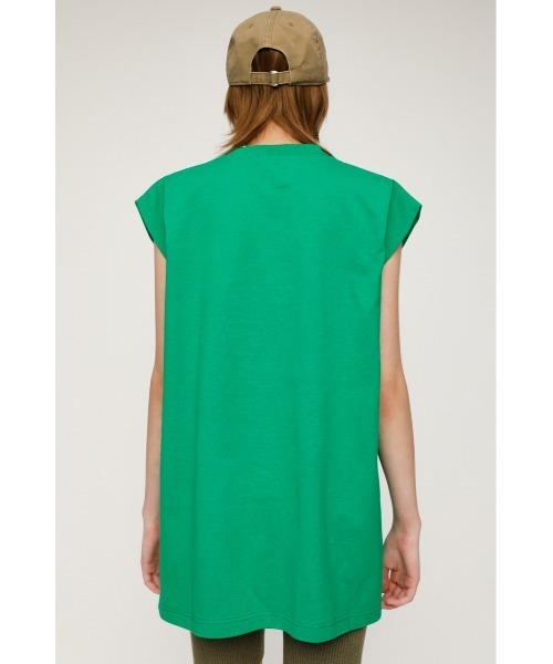 SLY（スライ）の「SIDE SLIT BOX TOPS サイドスリット ボックス トップス（Tシャツ/カットソー・レディース・ブラック/オフホワイト/グリーン/マルチ・FREE）」の9枚目の写真