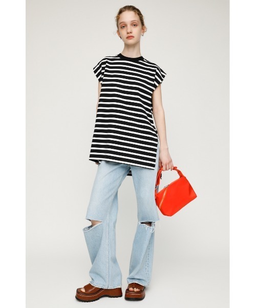 SLY（スライ）の「SIDE SLIT BOX TOPS サイドスリット ボックス トップス（Tシャツ/カットソー・レディース・ブラック/オフホワイト/グリーン/マルチ・FREE）」の17枚目の写真