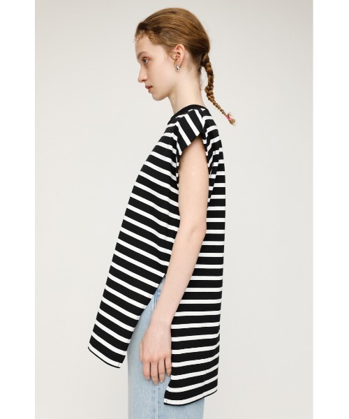 SLY（スライ）の「SIDE SLIT BOX TOPS サイドスリット ボックス トップス（Tシャツ/カットソー・レディース・ブラック/オフホワイト/グリーン/マルチ・FREE）」の10枚目の写真