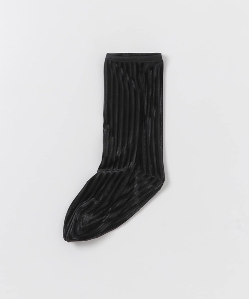 URBAN RESEARCH ROSSO WOMEN（アーバンリサーチ　ロッソ）の「SIMONE WILD　RIB VELVET ANKLE SOCKS（ソックス/靴下・レディース・ホワイト/ブラック・38-39）」の4枚目の写真