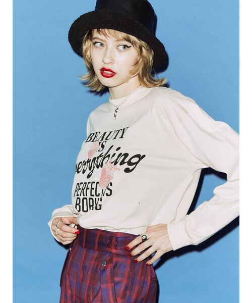 jouetie（ジュエティ）の「ストロベリーロゴ ロンT（Tシャツ/カットソー・レディース・ブラック/ブルー/アイボリー・MEDIUM）」の7枚目の写真