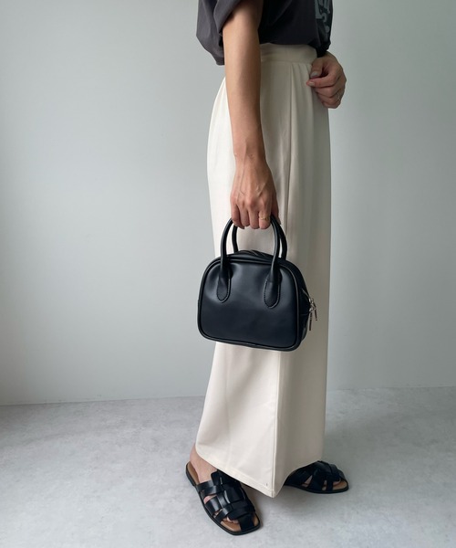 LE MORE（リモア）の「パステルミニボストンバッグ（ボストンバッグ・レディース・ブラウン/ピンク/グリーン/ブラック/アイボリー・FREE）」の3枚目の写真