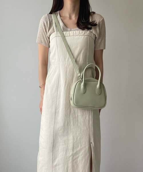 LE MORE（リモア）の「パステルミニボストンバッグ（ボストンバッグ・レディース・ブラウン/ピンク/グリーン/ブラック/アイボリー・FREE）」の14枚目の写真