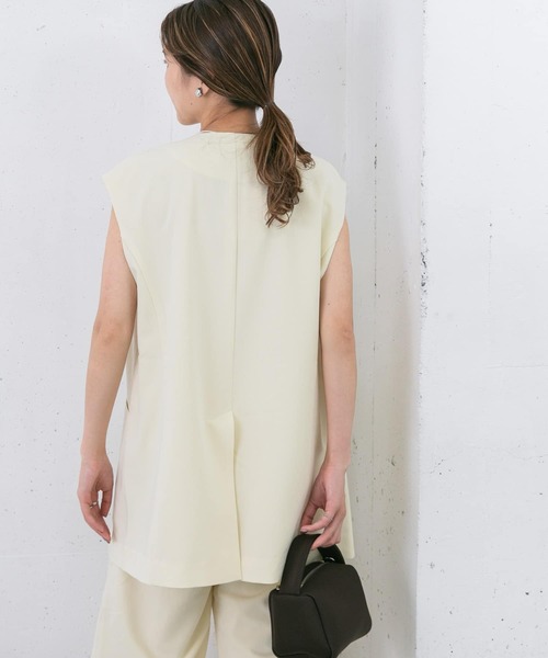 【新品】ノコオーノ　ジレ　ベスト MIXカラーブークレーニットベスト/日本製(ベスト・ジレ