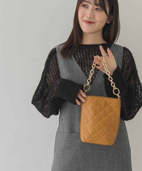 RODE SKO（ロデスコ）の「キルティングチェーン2WAYショルダー（ショルダーバッグ・レディース・ブラック/ベージュ系その他/レッド系その他・ONE）」の3枚目の写真