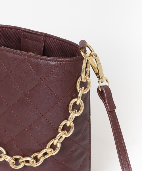 RODE SKO（ロデスコ）の「キルティングチェーン2WAYショルダー（ショルダーバッグ・レディース・ブラック/ベージュ系その他/レッド系その他・ONE）」の12枚目の写真