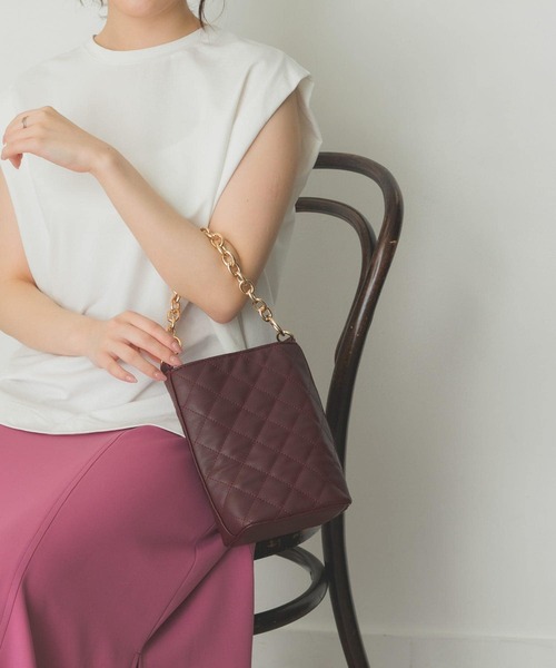 RODE SKO（ロデスコ）の「キルティングチェーン2WAYショルダー（ショルダーバッグ・レディース・ブラック/ベージュ系その他/レッド系その他・ONE）」の16枚目の写真