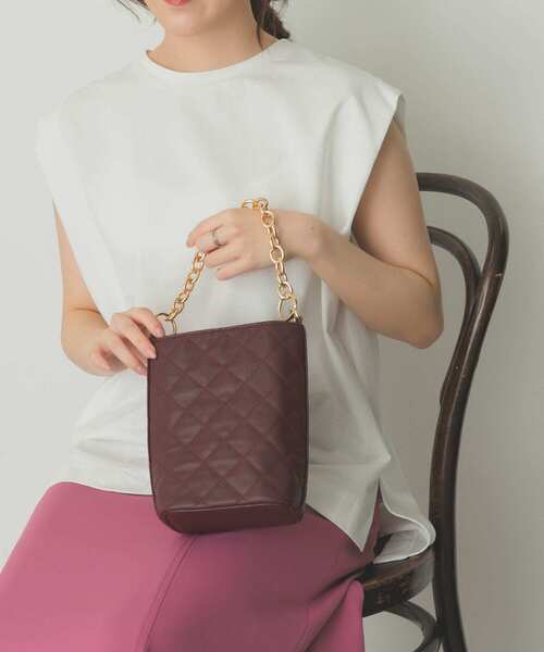 RODE SKO（ロデスコ）の「キルティングチェーン2WAYショルダー（ショルダーバッグ・レディース・ブラック/ベージュ系その他/レッド系その他・ONE）」の10枚目の写真