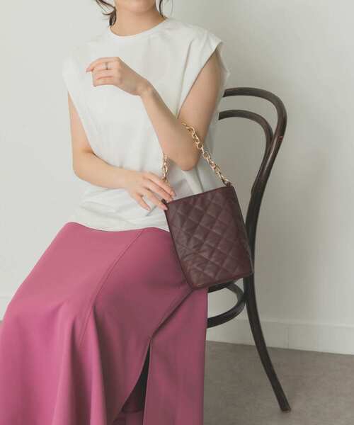 RODE SKO（ロデスコ）の「キルティングチェーン2WAYショルダー（ショルダーバッグ・レディース・ブラック/ベージュ系その他/レッド系その他・ONE）」の20枚目の写真