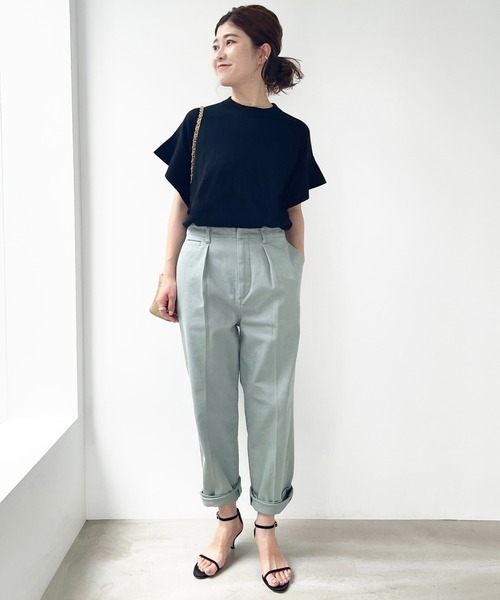 Spick & Span（スピックアンドスパン）の「フェードカラーストレッチタックパンツ（その他パンツ・レディース・ピンク/グリーン・38/36）」の7枚目の写真