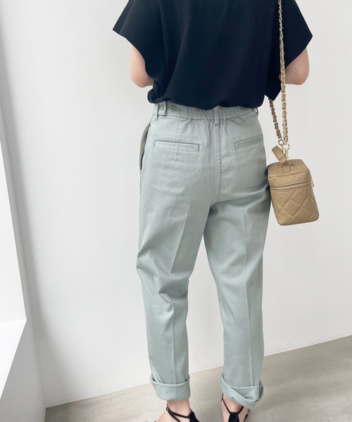 Spick & Span（スピックアンドスパン）の「フェードカラーストレッチタックパンツ（その他パンツ・レディース・ピンク/グリーン・38/36）」の3枚目の写真