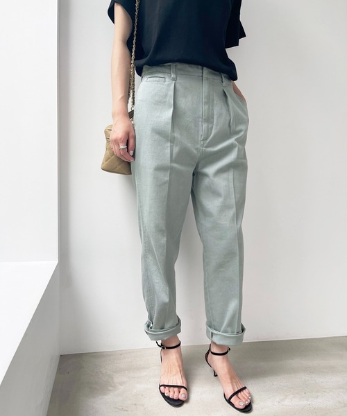 Spick & Span（スピックアンドスパン）の「フェードカラーストレッチタックパンツ（その他パンツ・レディース・ピンク/グリーン・38/36）」の8枚目の写真
