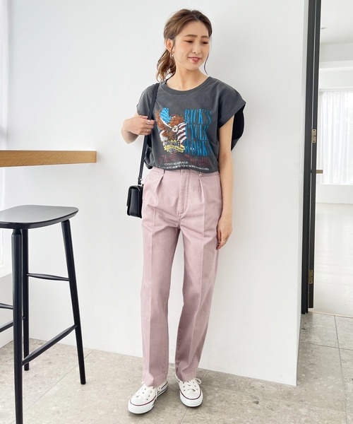 Spick & Span（スピックアンドスパン）の「フェードカラーストレッチタックパンツ（その他パンツ・レディース・ピンク/グリーン・38/36）」の14枚目の写真