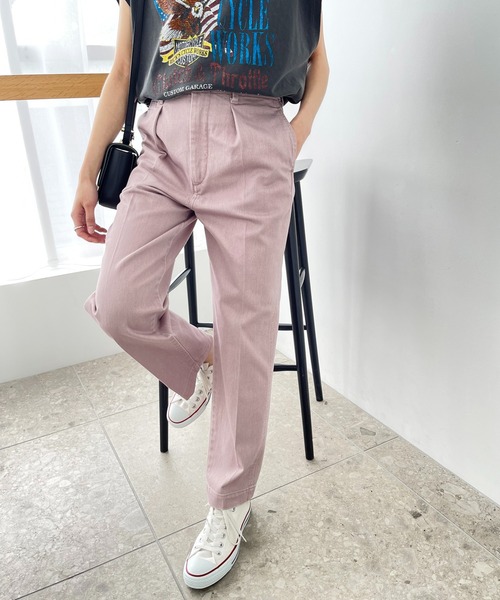 Spick & Span（スピックアンドスパン）の「フェードカラーストレッチタックパンツ（その他パンツ・レディース・ピンク/グリーン・38/36）」の10枚目の写真