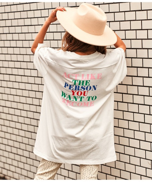 セール カラーメッセージビッグtシャツワンピース Tシャツ カットソー Anap Mimpi アナップミンピ のファッション通販 Zozotown
