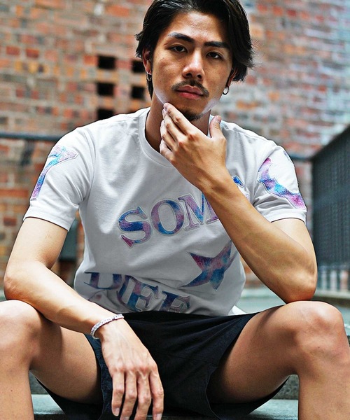 JOKER（ジョーカー）の「【SOMEDIFF】タイダイサガラワッペン半袖Tシャツ メンズ ロゴ tシャツ 春服（Tシャツ/カットソー・メンズ・ブラック/ホワイト・M/XL/L）」の6枚目の写真