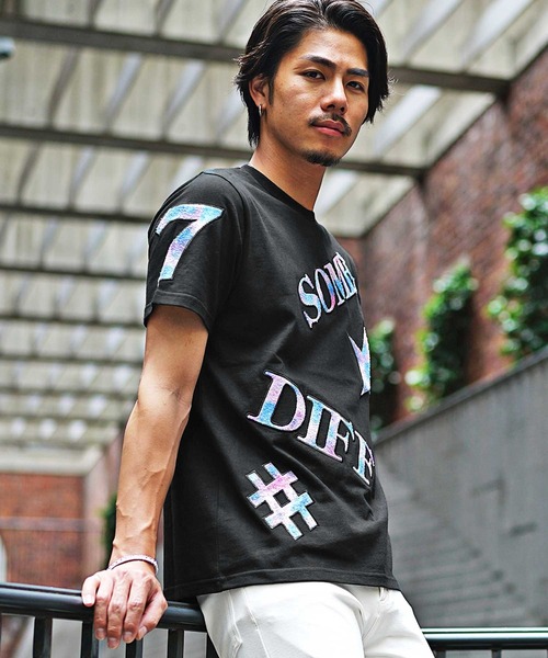 JOKER（ジョーカー）の「【SOMEDIFF】タイダイサガラワッペン半袖Tシャツ メンズ ロゴ tシャツ 春服（Tシャツ/カットソー・メンズ・ブラック/ホワイト・M/XL/L）」の10枚目の写真