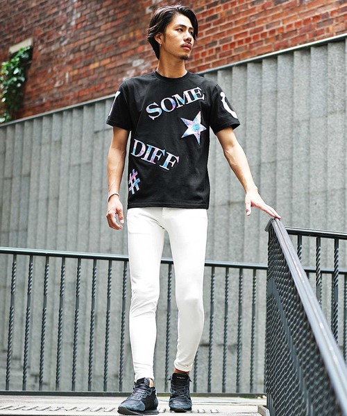 JOKER（ジョーカー）の「【SOMEDIFF】タイダイサガラワッペン半袖Tシャツ メンズ ロゴ tシャツ 春服（Tシャツ/カットソー・メンズ・ブラック/ホワイト・M/XL/L）」の11枚目の写真