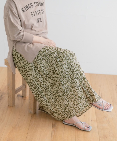 ITEMS URBANRESEARCH（アイテムズ アーバンリサーチ）の「ガラプリーツスカート（スカート・レディース・ブラック/ブラウン/カーキ・FREE）」の3枚目の写真